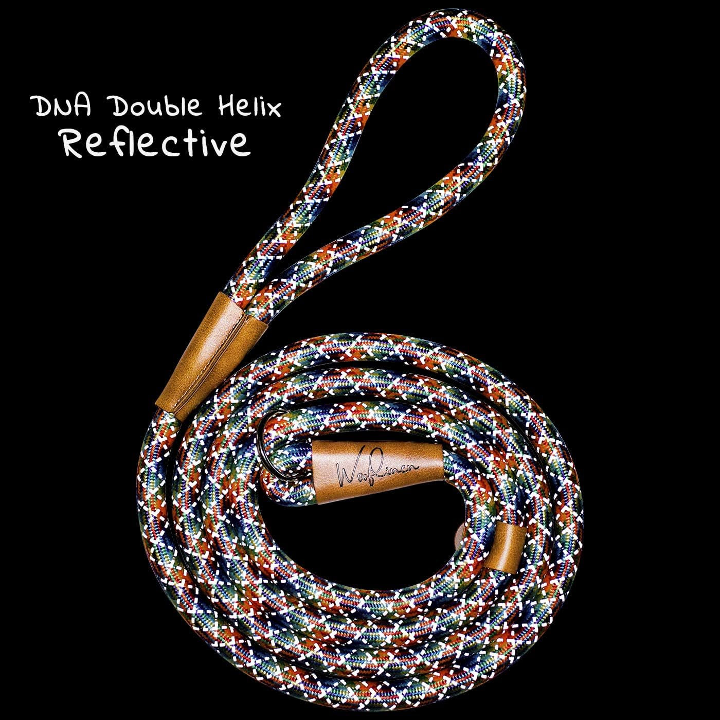7Ft Ultra Reflective (Rainbow) Fatty Series Premium Dog Slip Leash - Made from Large Gauge Mountain Climbing Rope - Make a Statement While Walking the Strongest of Pullers