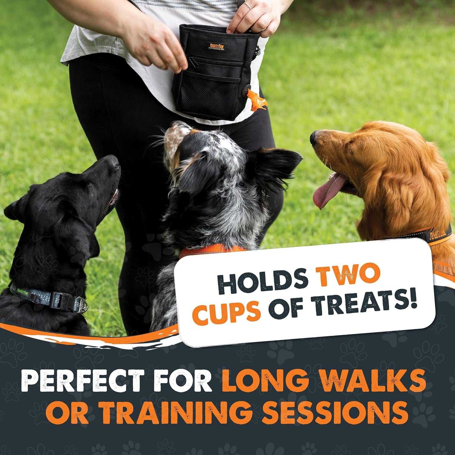 Dog Treat Pouch | No Spill Magenetic Clasp - Hands-Free Pouches for Training - Pets Training Treat Pouches for Dog Walks - Pet Bags Pouch - Built in Poop Bag Holder