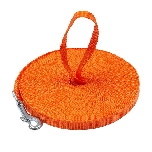 Long Lead Leash for Dog Training, Orange, 100' Dog Leash
